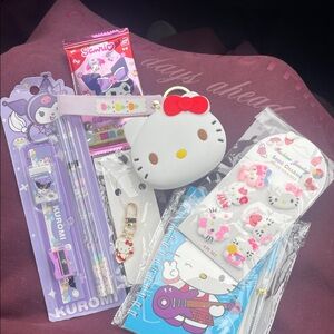 Sanrio Hello Kitty and Kuromi Accessories Set - White, Pink, Purple nwt bundle